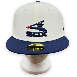 Chicago White Sox Hat 7 1/4 White  Dome Retro All Star Patch New Era 59FIFTY Cap